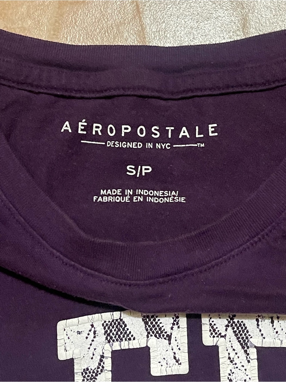 free with purchase or Send offer Aéropostale Purple AERO NYC Graphic Tee - Picture 4 of 4